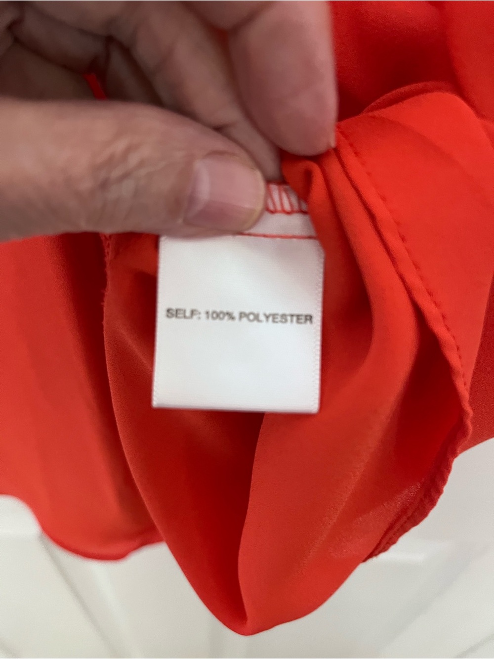 Rose & Olive Red/Orange V-Neck Sleeveless Blouse - Picture 4 of 5